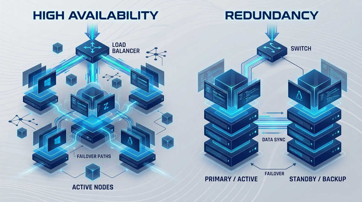 تفاوت High Availability و Redundancy